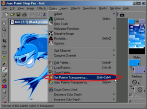 Set Pallete Transparency Set Pallete Transparency
