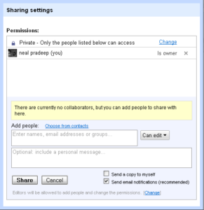 sharing settings sharing settings