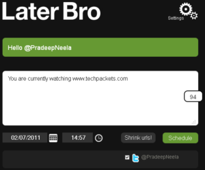 Schedule Tweet Schedule Tweet