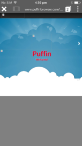 Puffin Browser Welcome Page