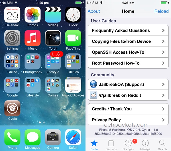 iOS 7 Jailbreak Cydia